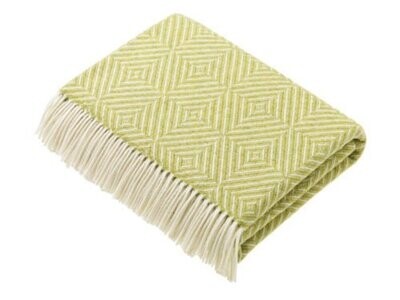 Bronte by Moon Bright Diamond Throw in Lime