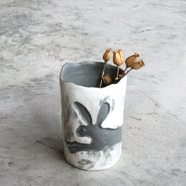 East of India - Running Rabbit Vase