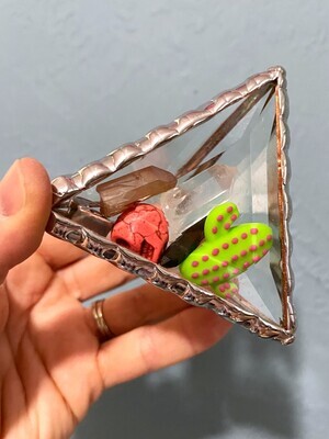 Pink Saguaro Pink Skull Pyramid - Second Quality