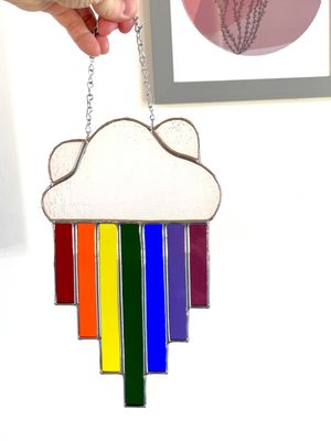 Cloud with Rainbow Stripes