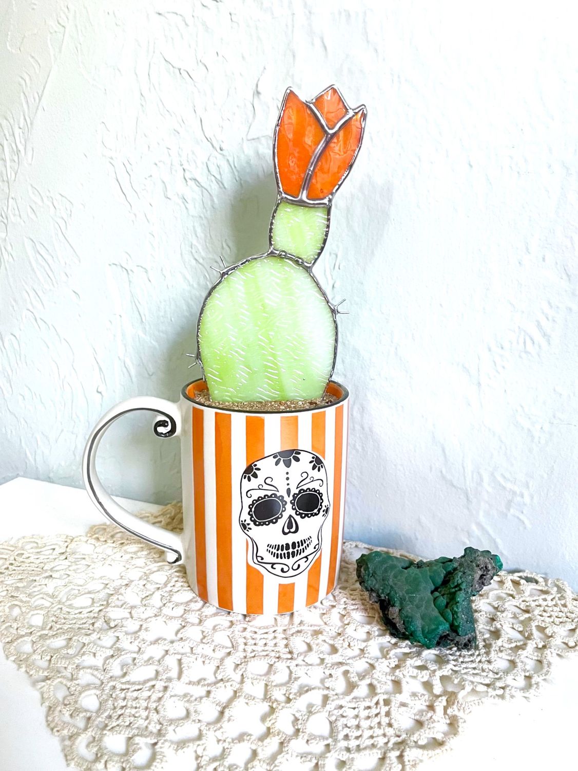 Striped Skull Blooming Prickly Pear Striped Skull Blooming Prickly Pear