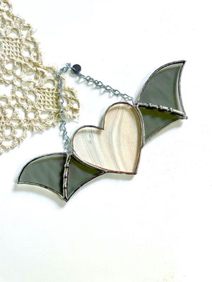 Pale Pink Bat Wing Heart Pale Pink Bat Wing Heart