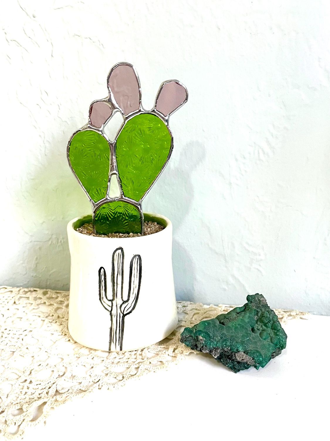 Prickly Pear with Fruits in Crooked Tree Cup