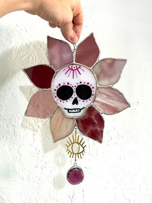 Purple Flower Skull