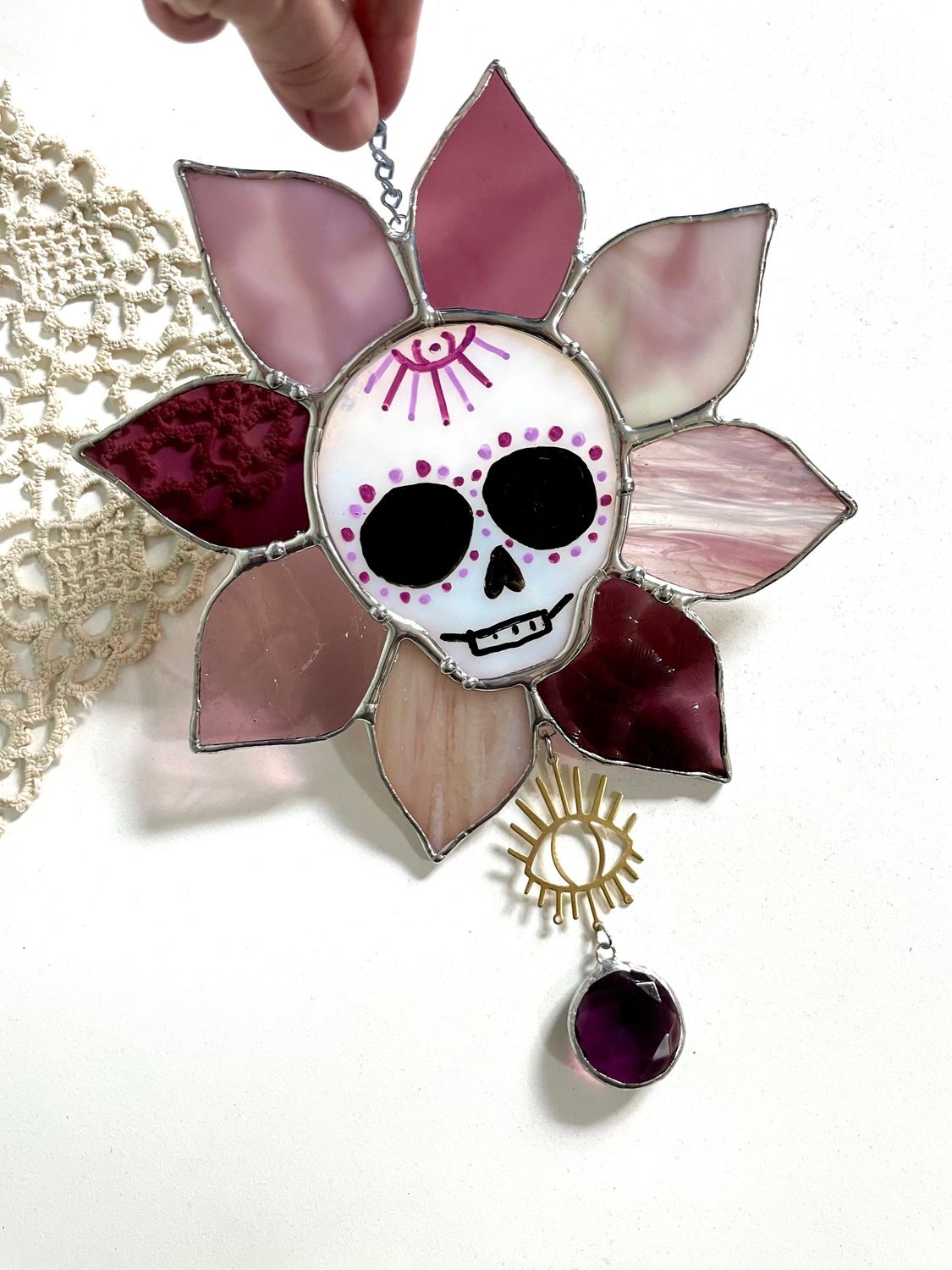 Purple Flower Skull