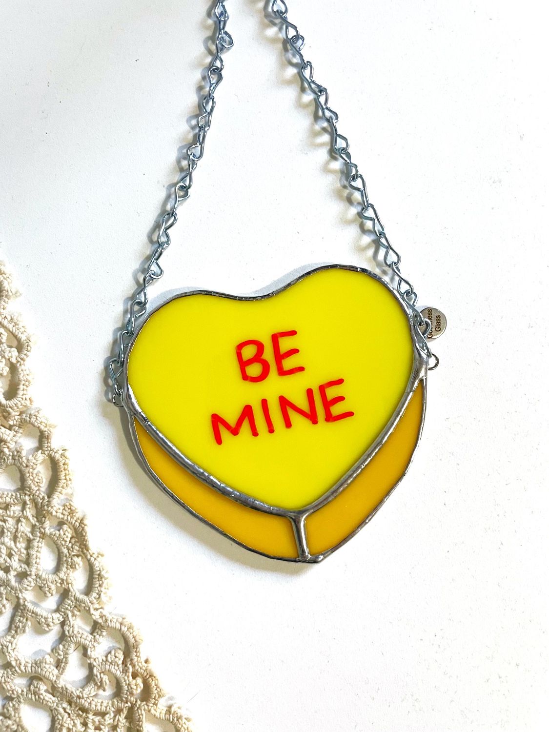 Be Mine Candy Heart - Yellow