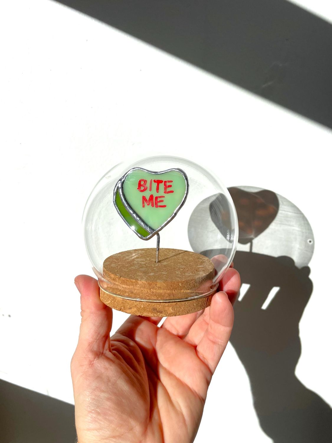 Candy Heart in Globe - Bite Me