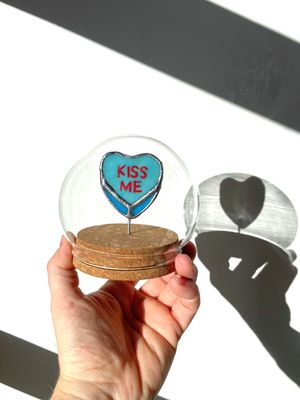 Candy Heart in Globe - Kiss Me