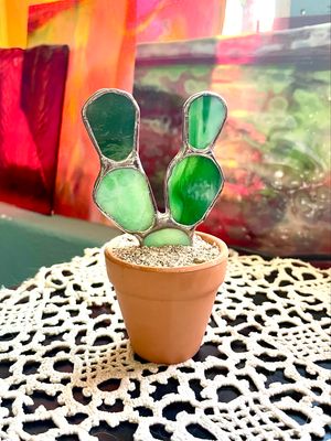 Mini Mottled Prickly Pear in Terra Cotta