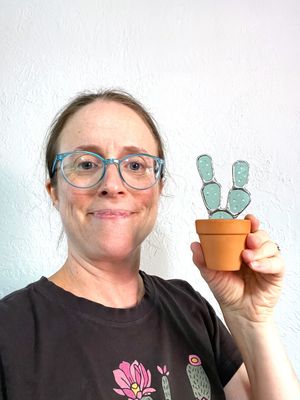 Mini Prickly Pear in Terra Cotta