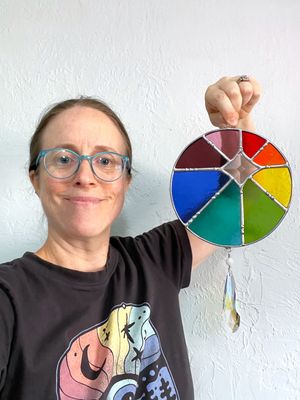 Round Rainbow Sunburst