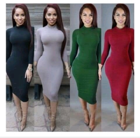 Long sleeve body hug gown
