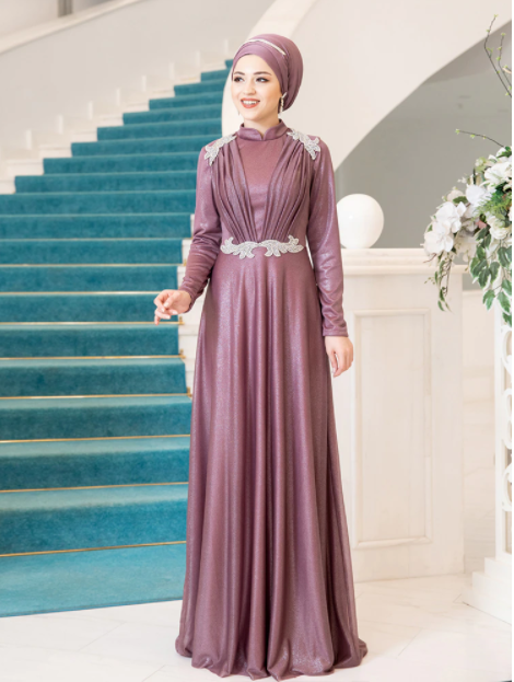 Evening Dress For Wedding And Marriage Special Day Ecru Color Dress High Quality . Made in Turkey.