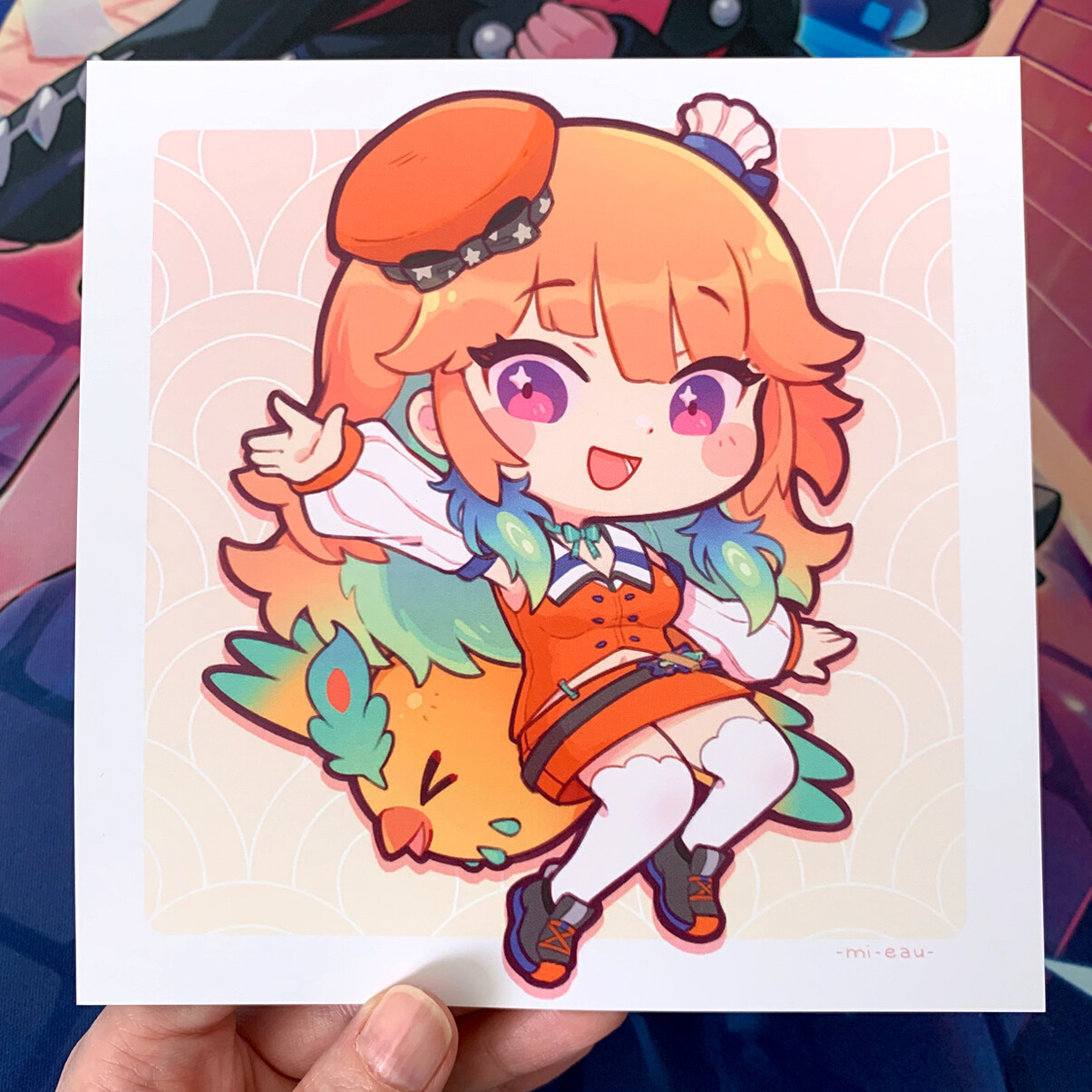 Carte Carrée / Square Print - Kiara (Hololive)