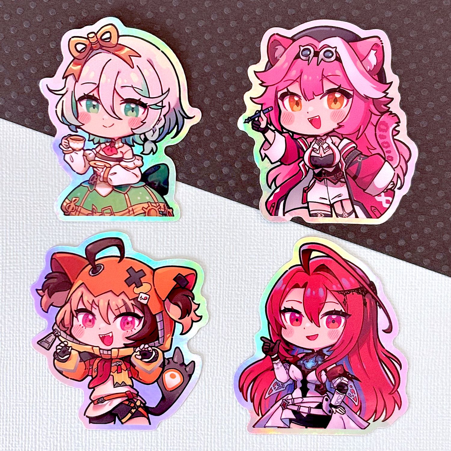 Autocollant (x1 au choix ou les 4) / Sticker (Pick x1 or 4 set) - Hololive Justice