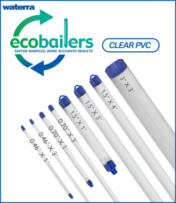 Clear PVC eco Bailer Groundwater Sampler (Well Sampling bailer) Size 1.5 inch x 3 feet (3.8cm x 98cm)