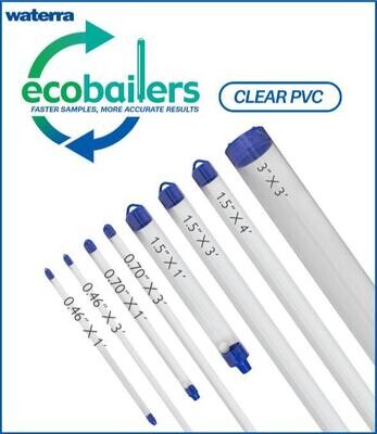 Clear PVC eco Bailer Groundwater Sampler (Well Sampling bailer, 24 pack) Size 1.5 inch x 3 feet (3.8cm x 98cm)