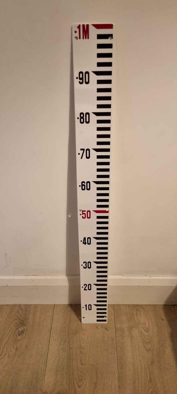 Water Level Staff Gauge / 1m length 100mm Wide