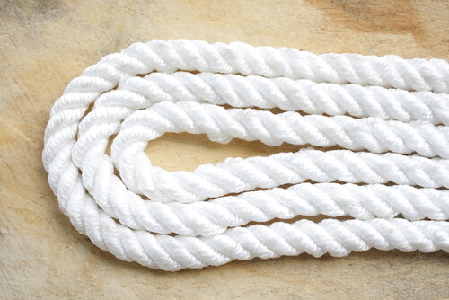 Rope Polypropylene 3/16in Hollow Braid white-1000ft Spool