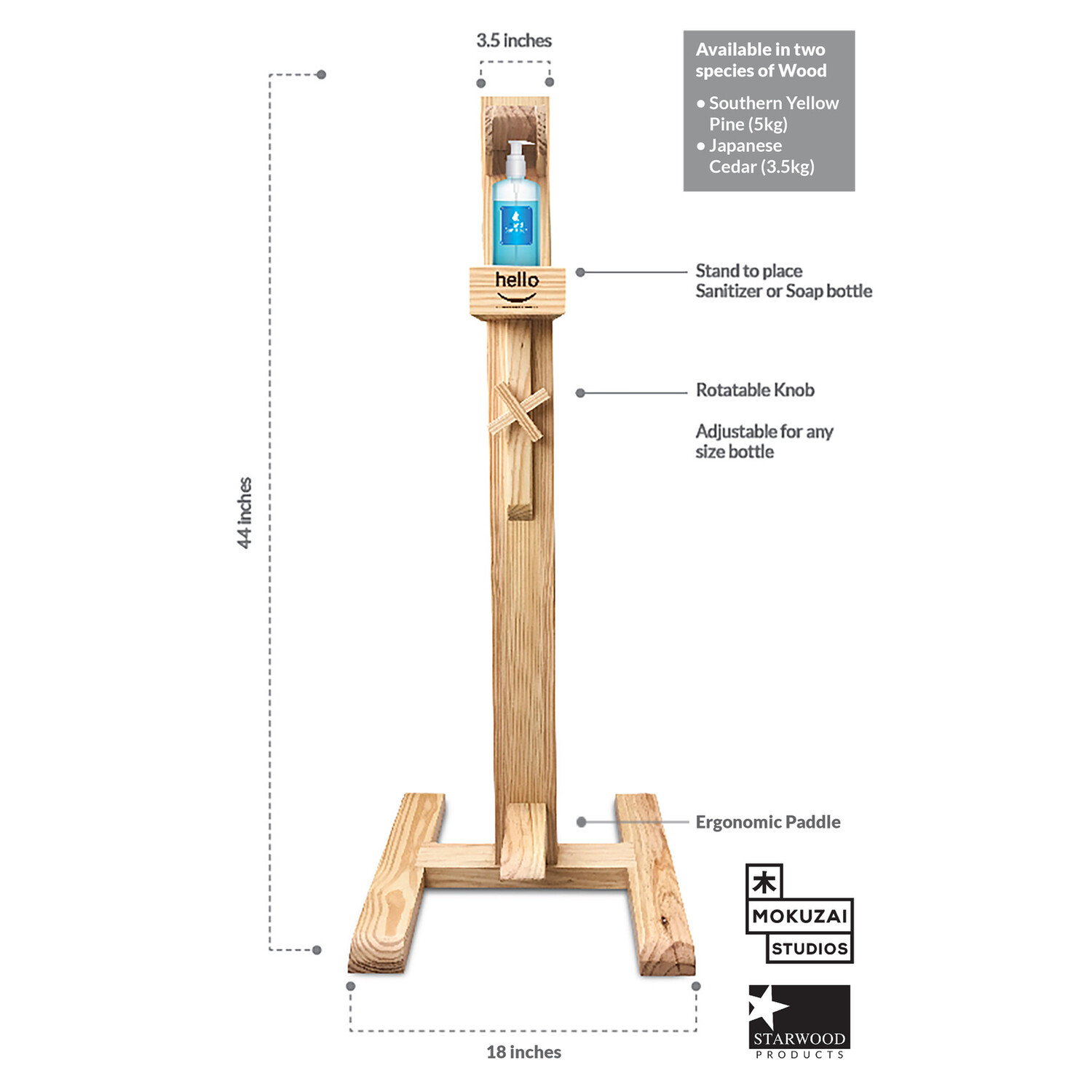 Wooden Hand Sanitizer Dispenser
