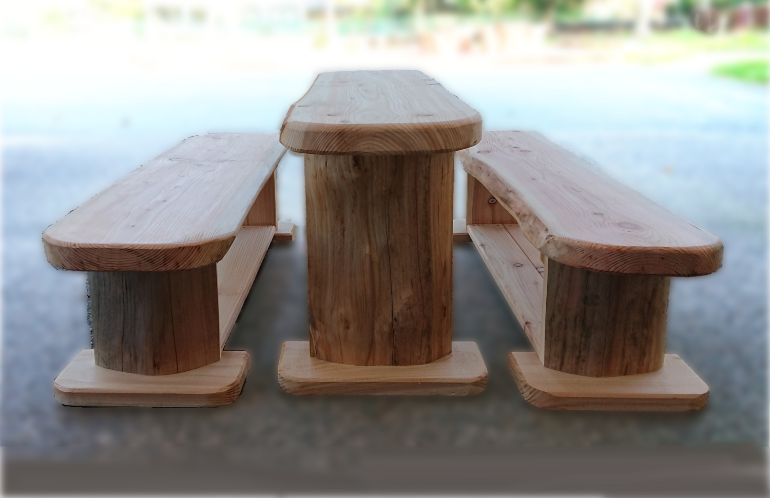 Rustic Table and Benches