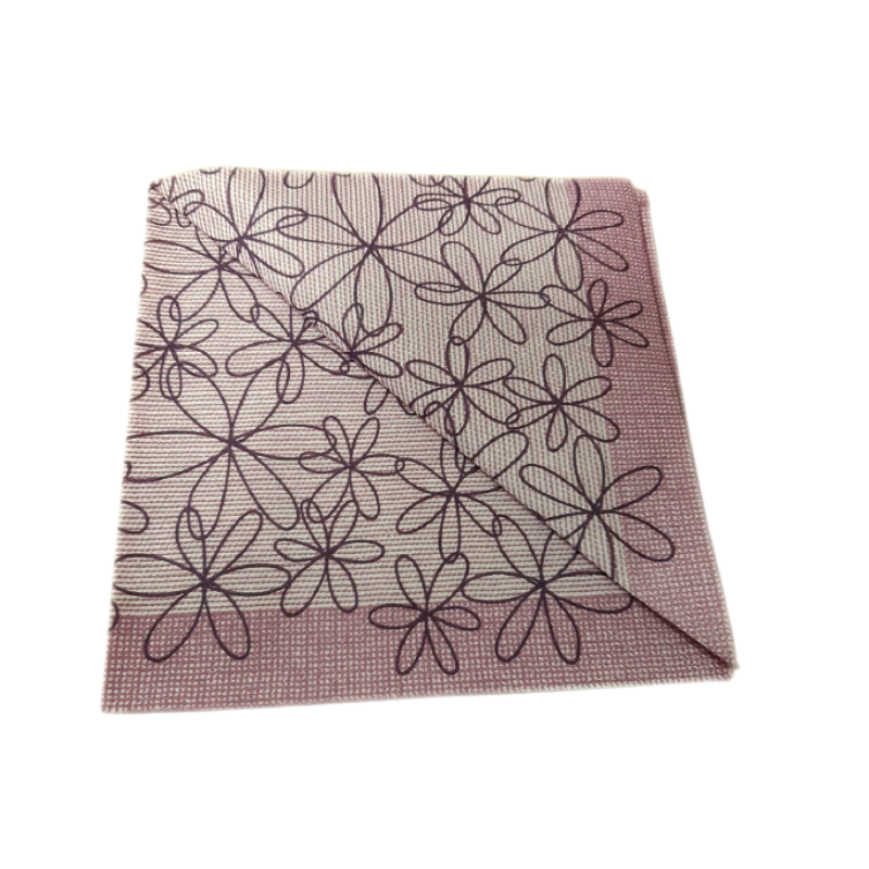 Serviettes de table en papier jetables AIRLAID - motifs fleurs rose et  fuchsia 40x40 cm