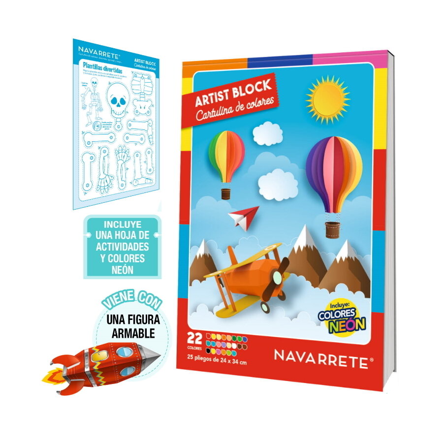 BLOCK CARTULINA DE COLORES 25 HJS BLOCK CARTULINA DE COLORES 25 HJS