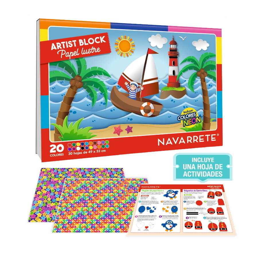 BLOCK PAPEL LUSTRE 30 HOJAS BLOCK PAPEL LUSTRE 30 HOJAS