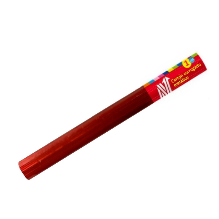 CARTÓN CORRUGADO METÁLICO ROJO X 1 PLIEGO CARTÓN CORRUGADO METÁLICO ROJO X 1 PLIEGO