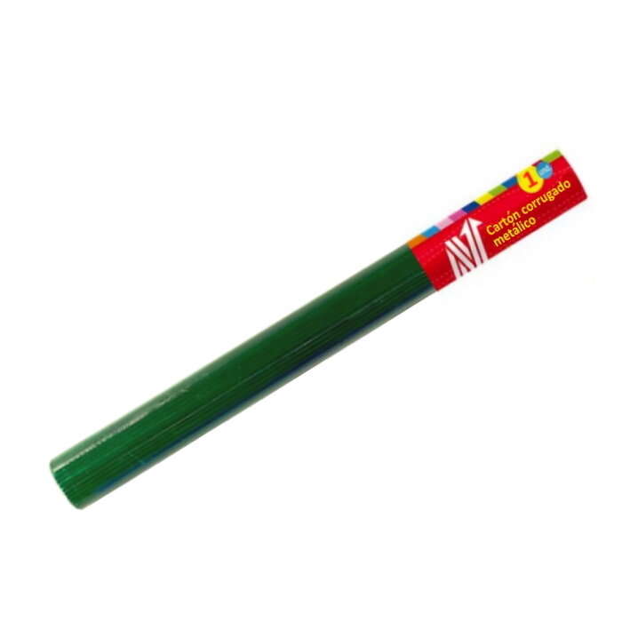 CARTÓN CORRUGADO METÁLICO VERDE X 1 PLIEGO CARTÓN CORRUGADO METÁLICO VERDE X 1 PLIEGO