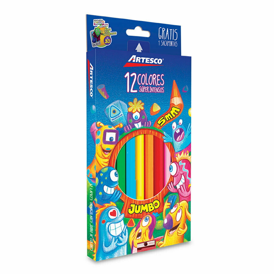 COLORES LARGOSX12 JUMBO TRIANG.+TAJ. ARTESCO COLORES LARGOSX12 JUMBO TRIANG.+TAJ. ARTESCO