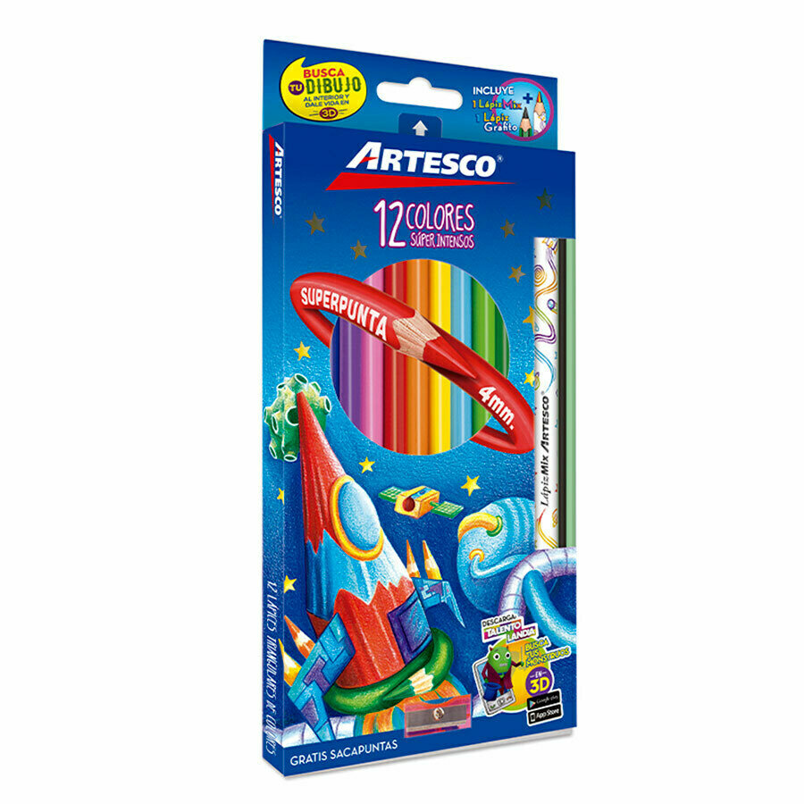 COLORES LARGOSX12 TRIANG.+LAP.GRAF.2B+TAJADOR COLORES LARGOSX12 TRIANG.+LAP.GRAF.2B+TAJADOR