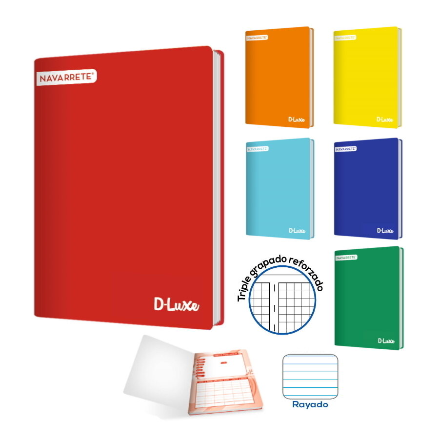 CUADERNO GRAPADO A4 D-LUXE 72 HJS RAYADO CUADERNO GRAPADO A4 D-LUXE 72 HJS RAYADO