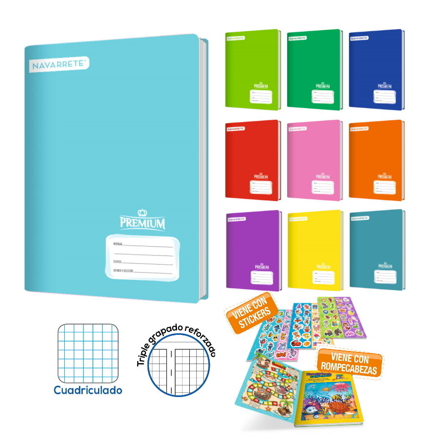 CUADERNO GRAPADO PREMIUM A4 80 HJS CUADRICULADO CUADERNO GRAPADO PREMIUM A4 80 HJS CUADRICULADO