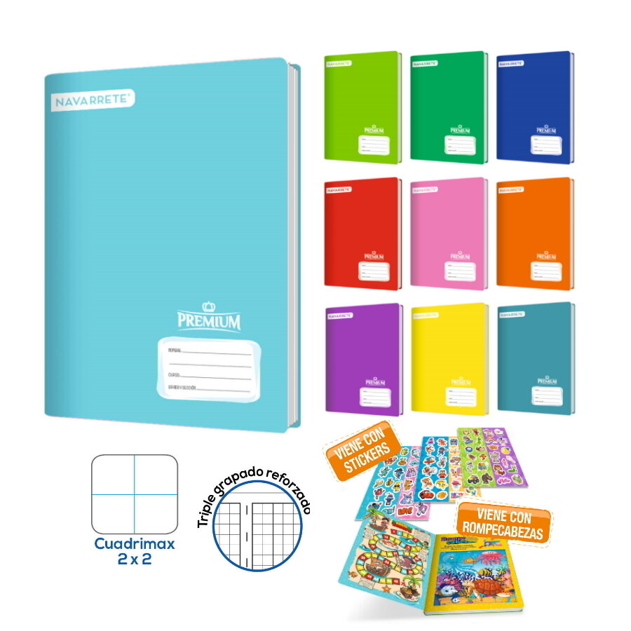 CUADERNO GRAPADO PREMIUM A4 80 HJS CUADRIMAX 2X2 CUADERNO GRAPADO PREMIUM A4 80 HJS CUADRIMAX 2X2