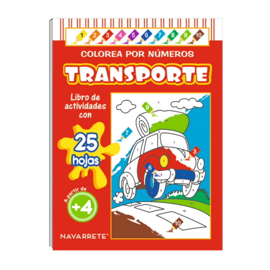 COLECCIÓN COLOREA POR NÚMERO - TRANSPORTE COLECCIÓN COLOREA POR NÚMERO - TRANSPORTE