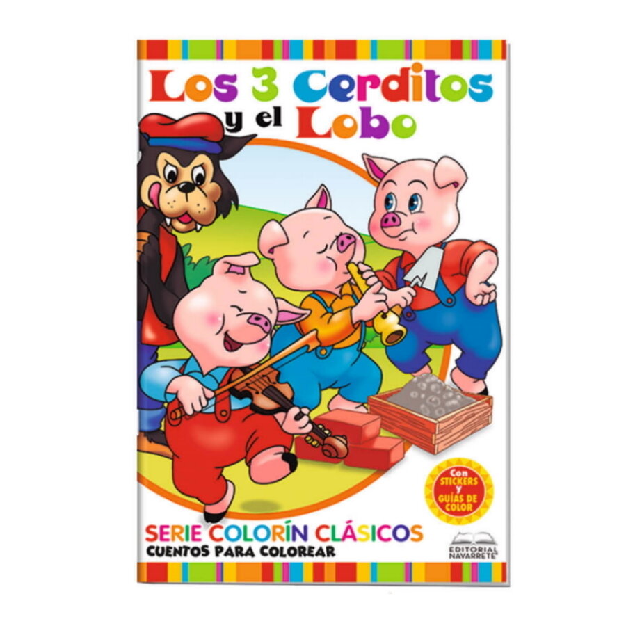 CUENTO COLORÍN A4 - LOS 3 CERDITOS Y EL LOBO CUENTO COLORÍN A4 - LOS 3 CERDITOS Y EL LOBO