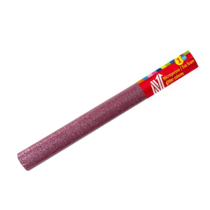 MICROPOROSO/ EVA FOAM GLITTER ROSADO 50X70 CM X 1 PLIEGO MICROPOROSO/ EVA FOAM GLITTER ROSADO 50X70 CM X 1 PLIEGO