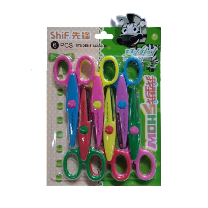 TIJERAS CON FORMAS 13.5 X 6.0 CM BLISTER X 6 UND TIJERAS CON FORMAS 13.5 X 6.0 CM BLISTER X 6 UND