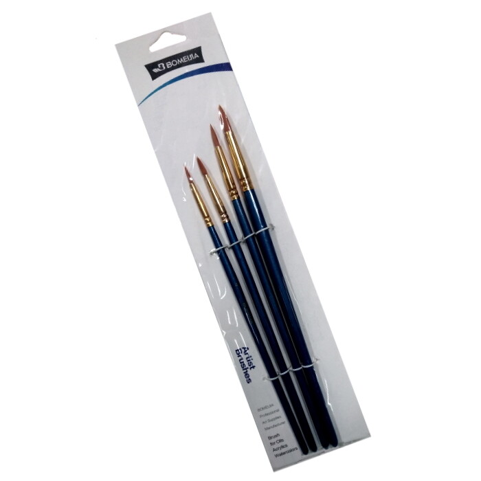 PINCELES DE MADERA PUNTA REDONDA ALARGADA X 4 UND PINCELES DE MADERA PUNTA REDONDA ALARGADA X 4 UND