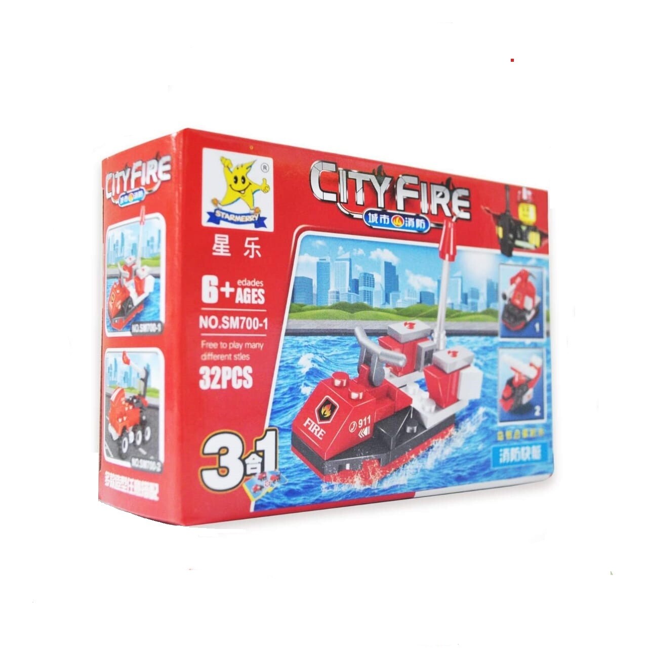 JUGUETE CITY FIRE 3 EN 1 (TIPO LEGO) JUGUETE CITY FIRE 3 EN 1 (TIPO LEGO)