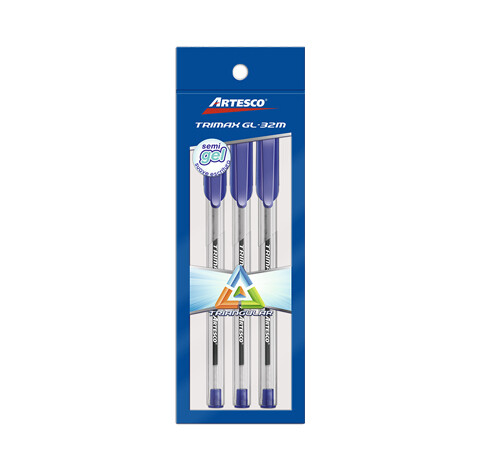 BLISTER BOLIGRAFO TRIMAX GL-32M BLTX3 - AZUL BLISTER BOLIGRAFO TRIMAX GL-32M BLTX3 - AZUL