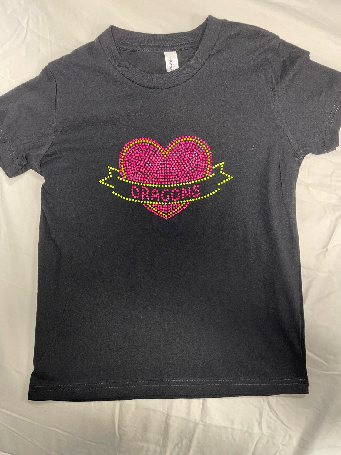 Girls beaded heart T