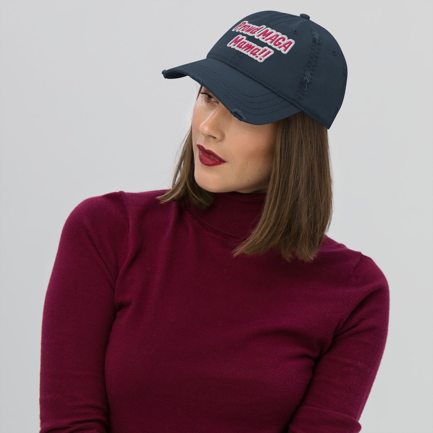 Proud MAGA Mama Distressed Dad Hat