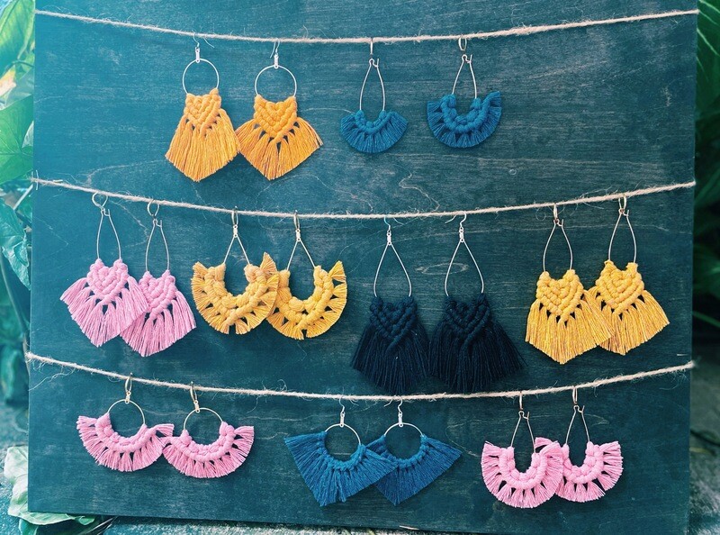 Macrame Color Earrings