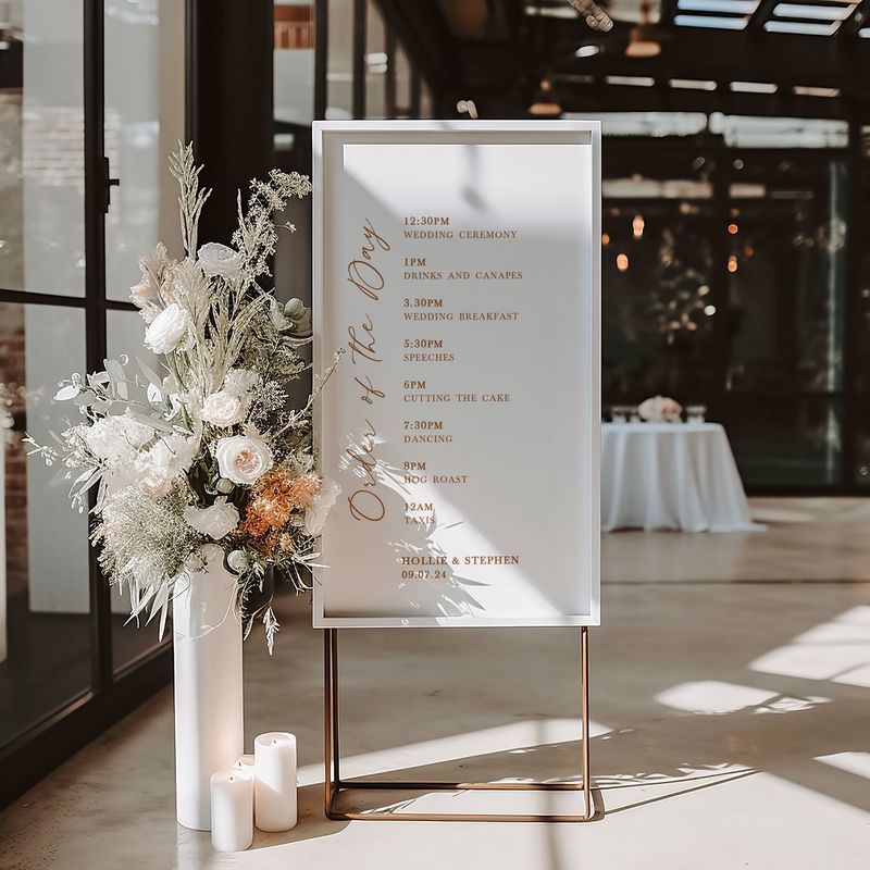 Order of the Day Sign,  Order of Events Wedding Sign, Wedding Signage