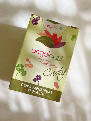 Copa menstrual Angel Cup Crystal + Vaso esterilizador