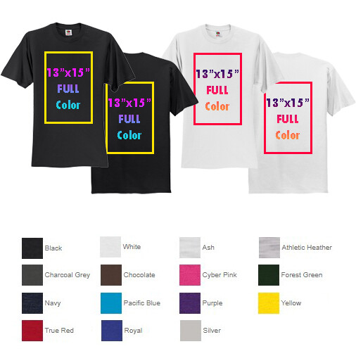 Fruit of the Loom® HD Cotton™ 100% Cotton T-Shirt with Full Color Printing - Both Sides