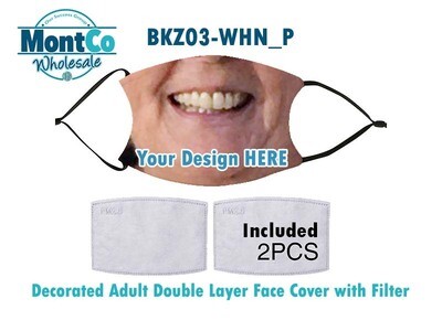 Decorated Adult Double Layer Face Covers with Filters
