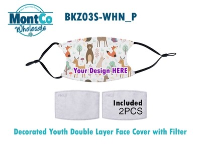 Decorated Youth Double Layer Face Covers with Filters